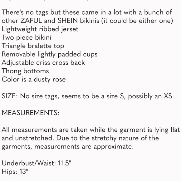 SHEIN Dusty Rose Bikini - Picture 6 of 6